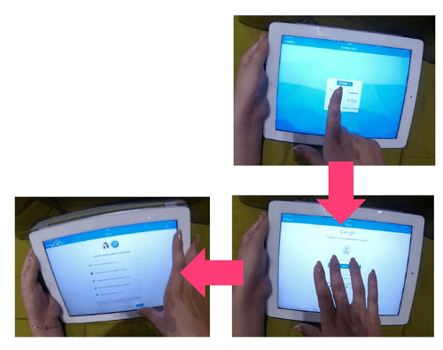 To proceed with the registration process, users had to change their finger position three times