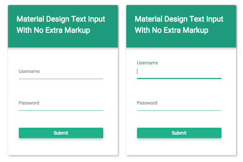 Material Design Input Text