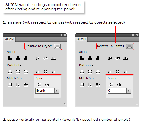 Align Panel in Fireworks CS5