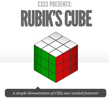 CSS3 Designs For Free Download - css3-rubiks-cube