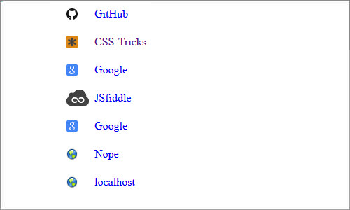 Favicons Next To External Links