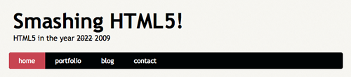 Smashing HTML5! Header block
