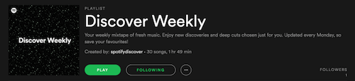 Spotify Discover Weekly