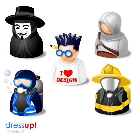 DressUp! Avatars Icon Set