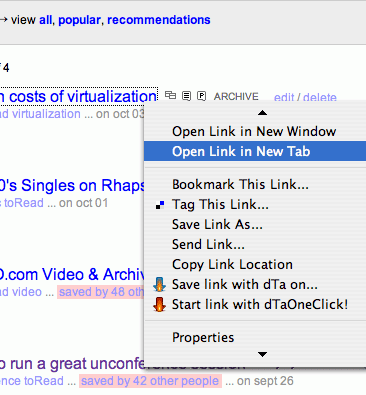 Open links in new tabs