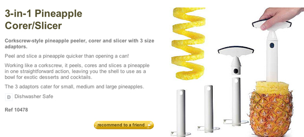 A pineapple corer