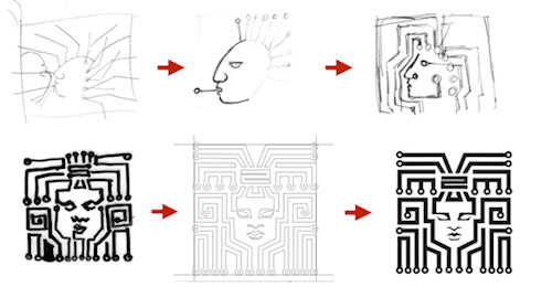 The process of the ISTEC logo