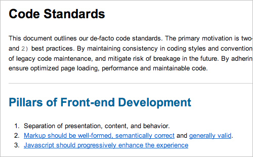 Code Standards