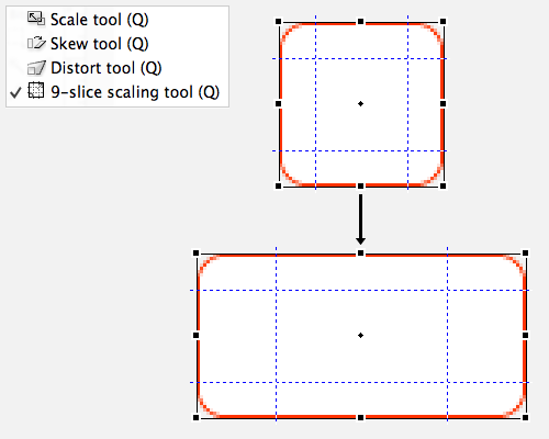 9-slice scaling tool in Fireworks