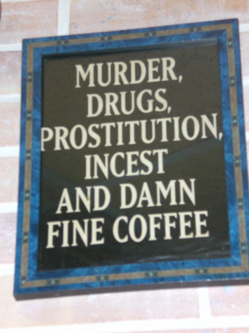 Wayfinding and Typographic Signs - coffee-shop-slogan