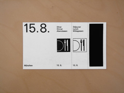 Swiss Graphic Design - Meal Voucher