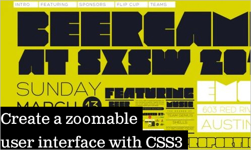 Create a zoomable user interface with CSS3