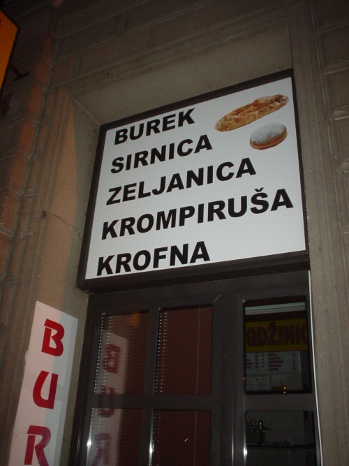 Wayfinding and Typographic Signs - burek-vs-doughnut