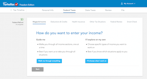 Turbotax’s “Walk Me Through Everything” function