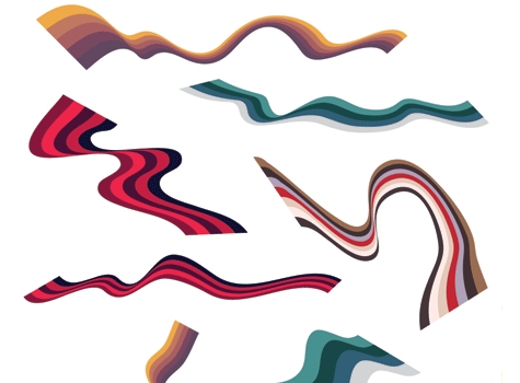 Wavy Ribbon Vectors