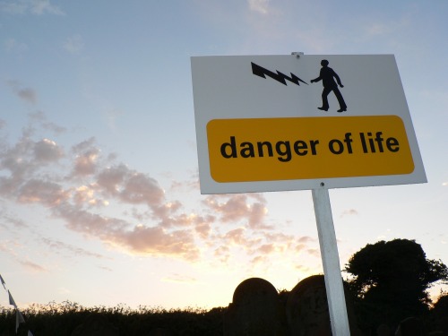 Wayfinding and Typographic Signs - danger-of-life