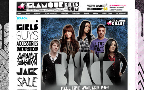 Glamour kills outlet clothing website