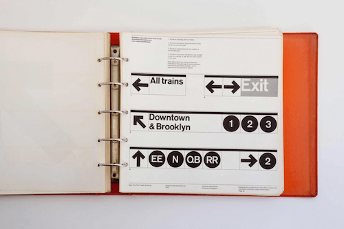 A page of the New York City Transit Authority Design Manual