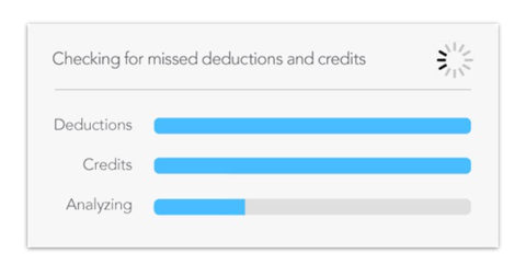 A TurboTax dialogue with an artificial wait time