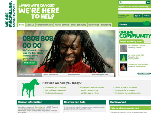 Macmillan website home page