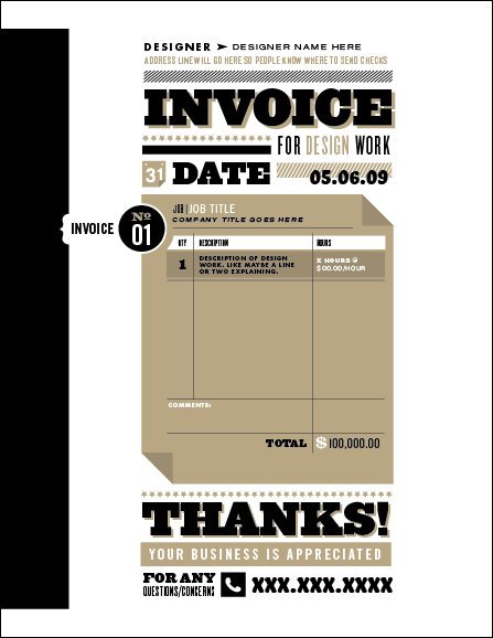 Design invoice