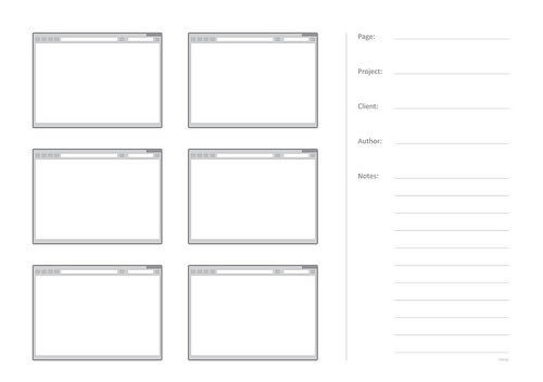 Sketch, Template and Wireframe Printable Paper