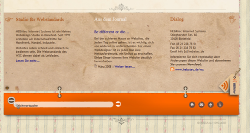 Footers - HEBAtec Internet Systems: Webdesign Studio und Internet Agentur in Bielefeld