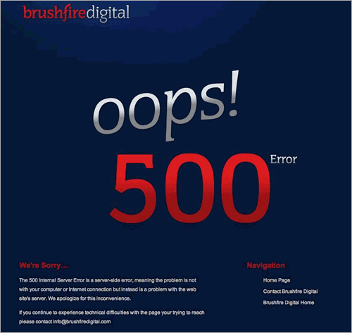Brushfire 500 Error