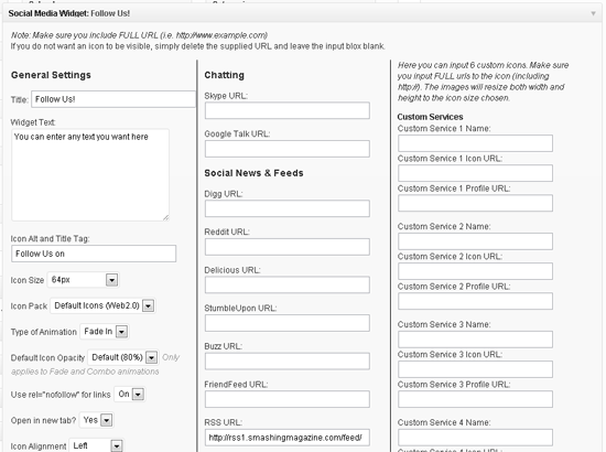 Social Media Widget