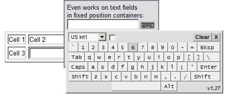 JavaScript Graphical / Virtual Keyboard Interface