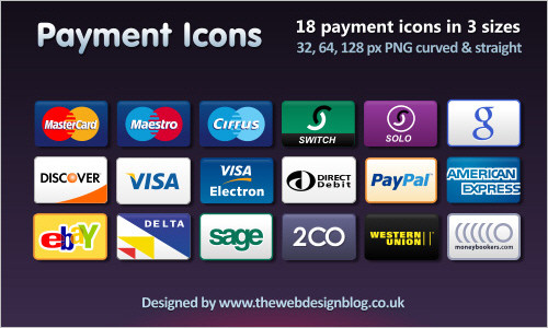 Free PNG Credit Card, Debit Card and Payment Icons Set (18 Icons) - Smashing Magazine