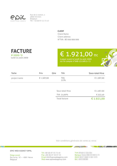 epic invoice