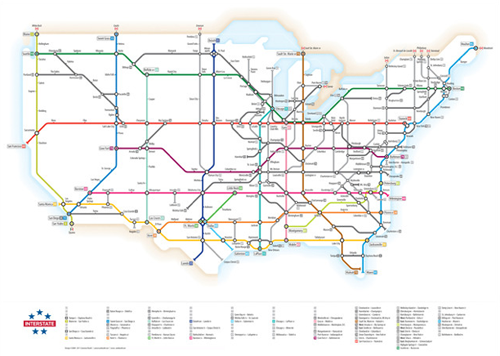 US highway map