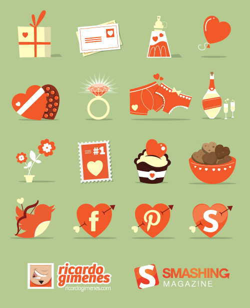 Freebie: St. Valentine's Day Icon Set