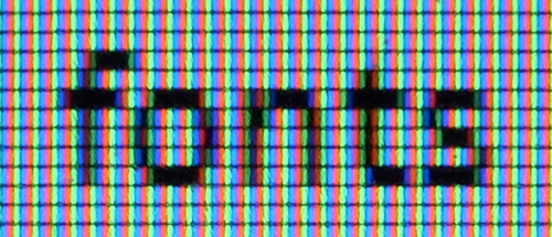 Subpixel rendering on an LCD screen
