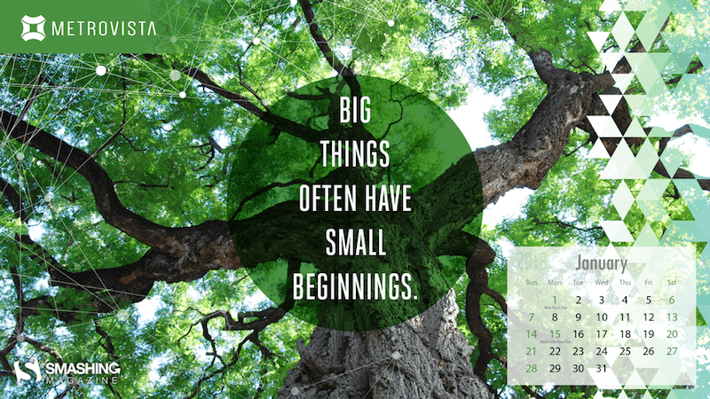 Big Things Often Have Small Beginnings