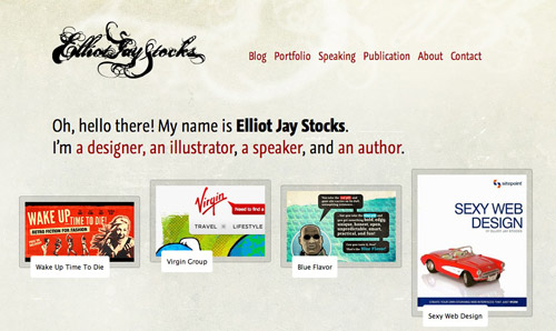 Screenshot of Elliot Jay Stocks website