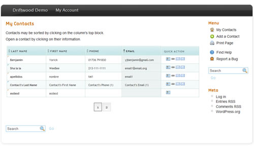 Driftwood Contact Manager