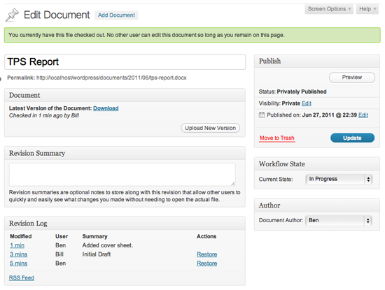 WP Document Revisions