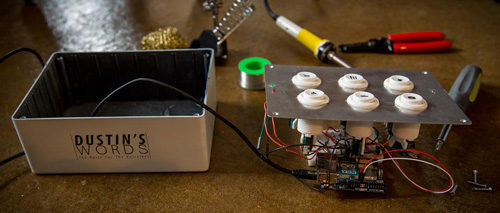 The inside and outside of the shell prior to soldering.