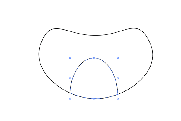 Tiger nose, modifying the ellipse on the head path copy