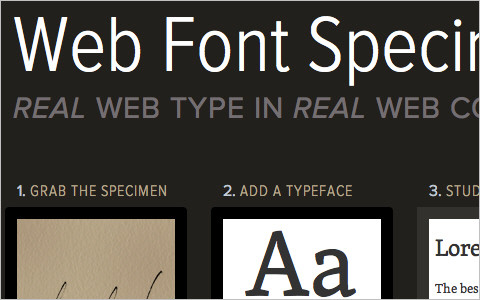 Useful Typography Resources - Web Font Specimen