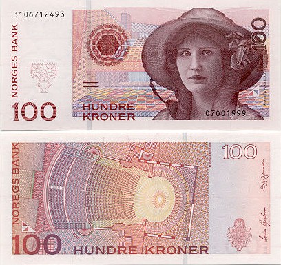 Current Norwegian krone design
