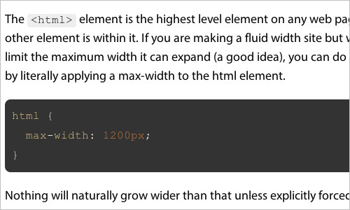 Rein In Fluid Width By Limiting HTML Width