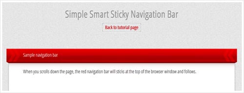 Smart Sticky Bar Navigation