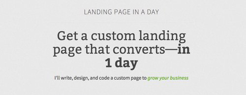 Landing Page in a Day by Jarrod Drysdale.