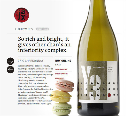 Wine in The Current State of Web Design: Trends 2010