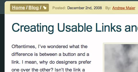 Showcase of Design Elements - Creating Usable Links and Buttons