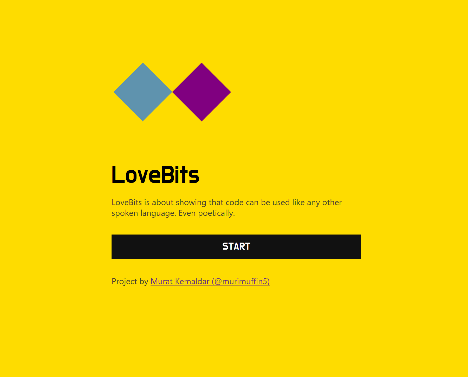 Animated demonstration of the LoveBits project