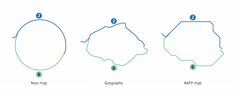 geographic Paris metro map